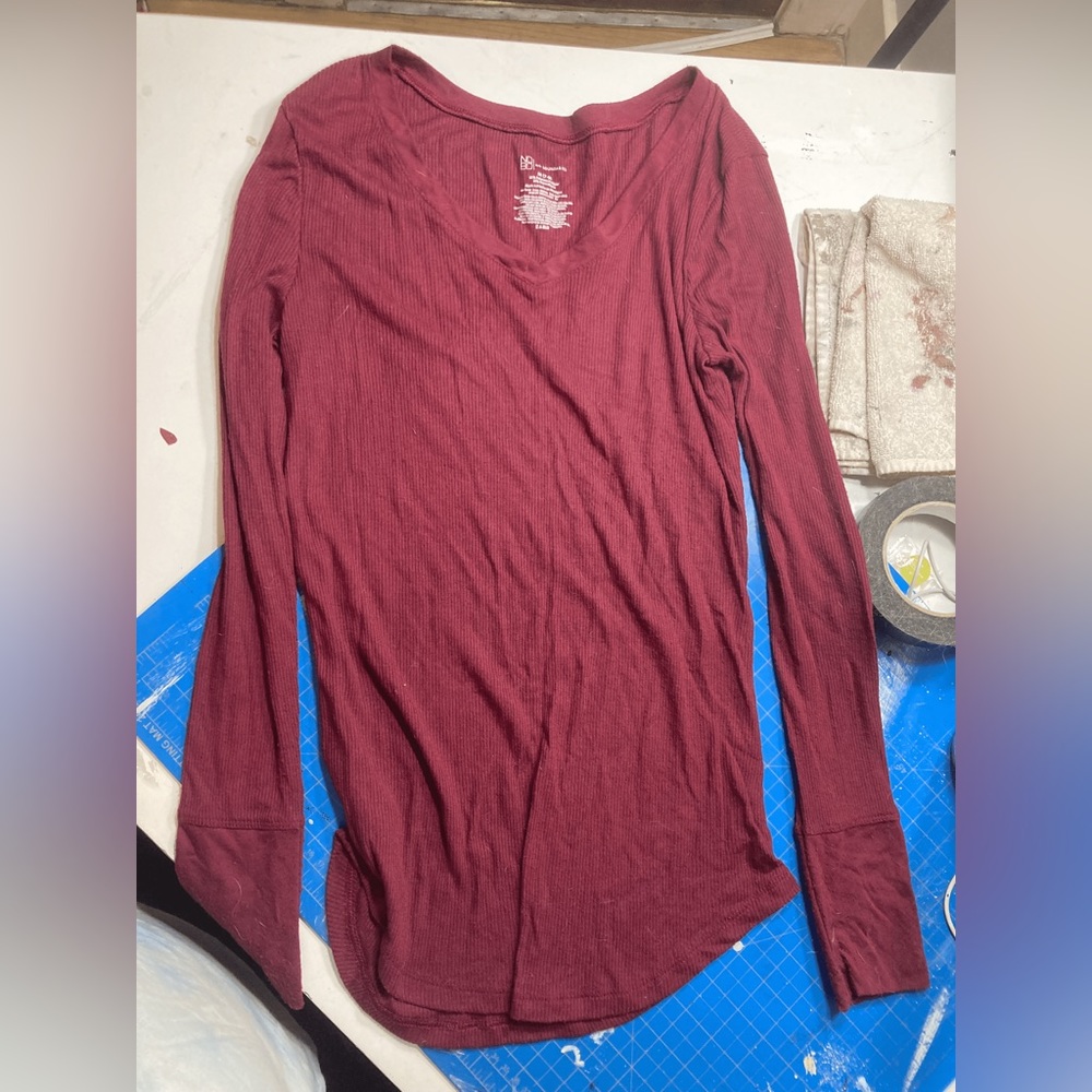 No Boundaries Red Long Sleeve Shirt